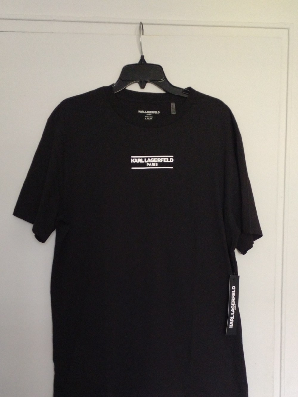 Karl Lagerfeld Black Short-Sleeve Logo Tee